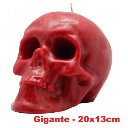 Vela Forma Craneo Gigante 13 cm (Rojo)